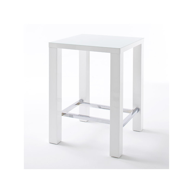 John Metal Base Dining Table, 107cm H x 80cm W x 80cm D