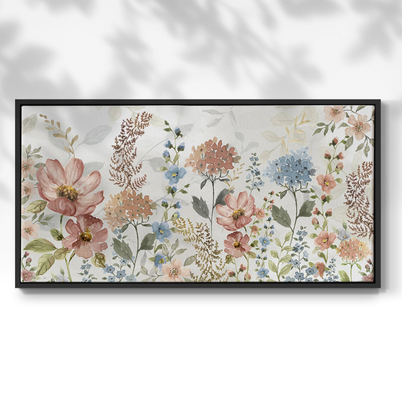 Summers Variété - Toile tendue avec châssis tendue, prête à être accrochée, Noir, noir, noir, noir, H 21 po x l 41 po