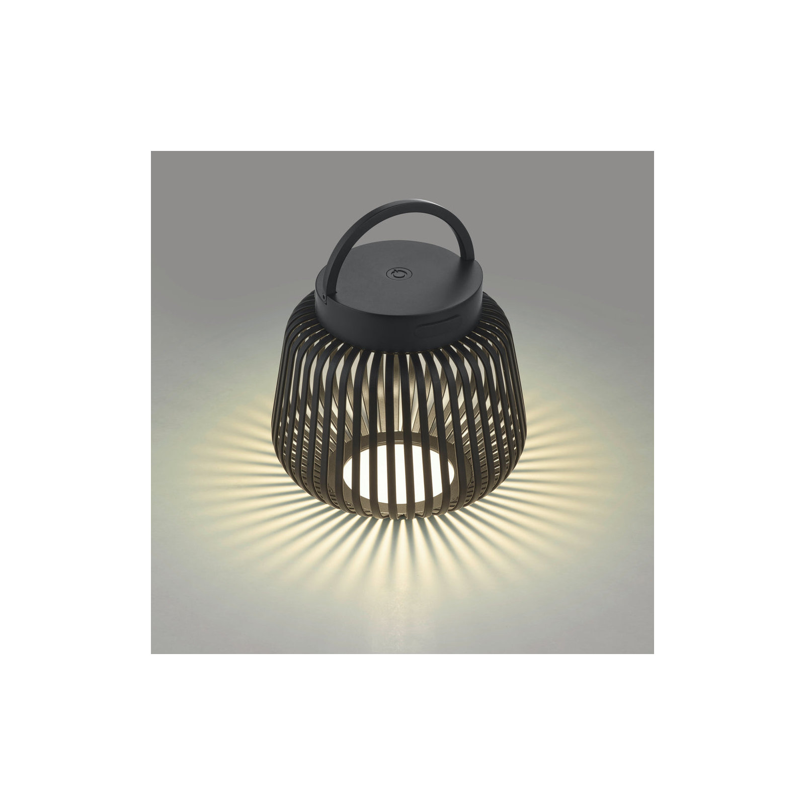 LITO Mobile Rechargeable LED Lantern - Large, Black, 4.7" H x 5.3" W x 5.3" D