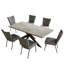 Ensemble de salle à manger Bourke Modern Kitchen, table de salle à manger extensible avec chaises rembourrées-126089437-126089442-126089443