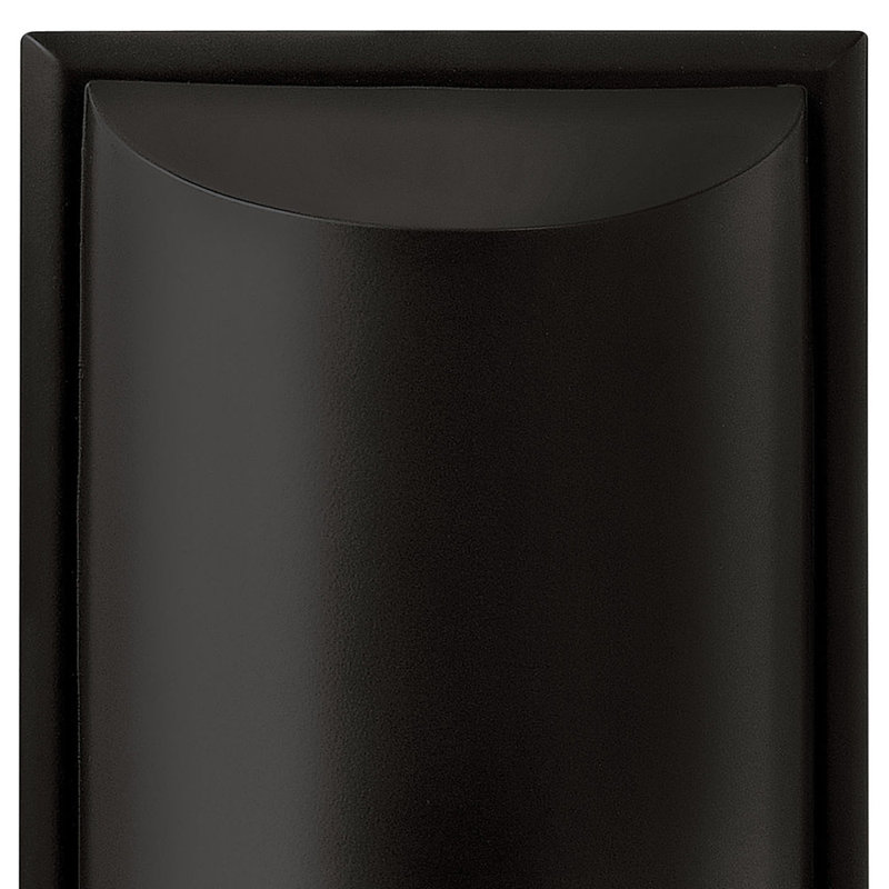 Cascade Outdoor Flush Mount, Medium, Satin Black, Incandescent