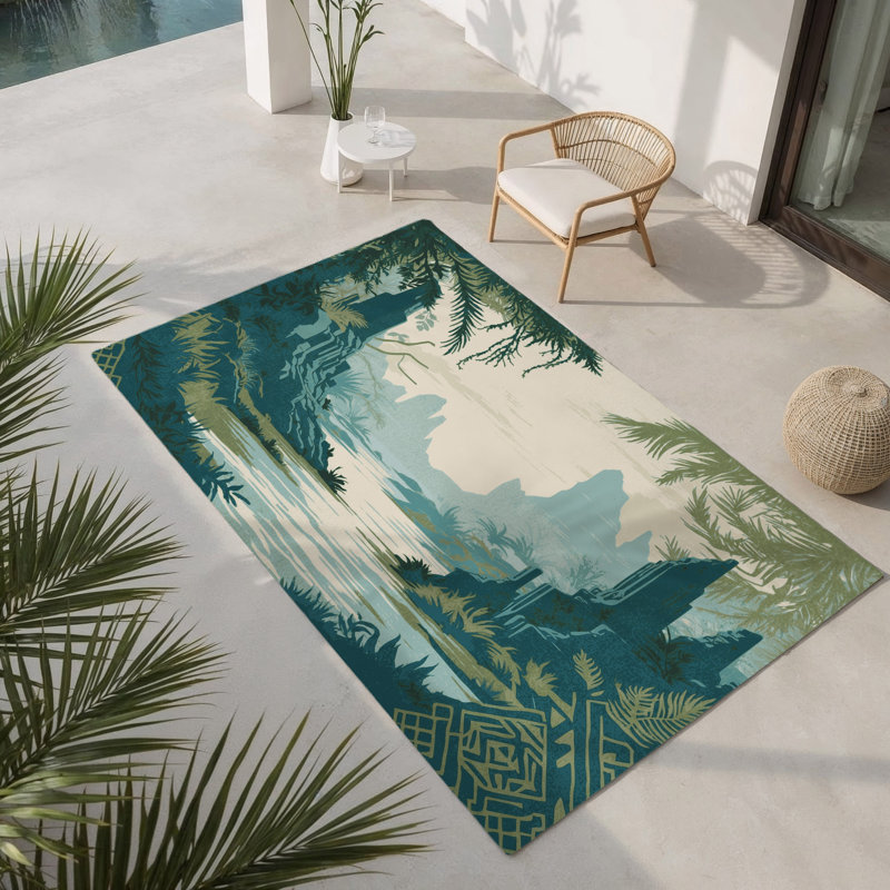 Tapis intérieur et extérieur Guardian's Legacy, Rectangle 1 pi 6 po x 2 pi 6 po