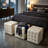 Phabian Tufted Cube Ottoman in 100% Genuine Leather, cream-573932226