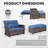 Outdoor PE Wicker Adjustable Reclining Daybed Patio Chair, 4-Position With Storage Ottoman With Cushions-312700897