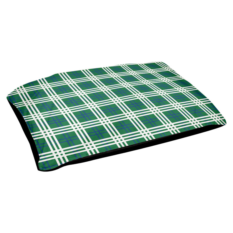 Lit pour chat Seattle Designer, Grand L 52 po x l 42 po, Vert / Bleu / Blanc, Utilisation intérieure / extérieure