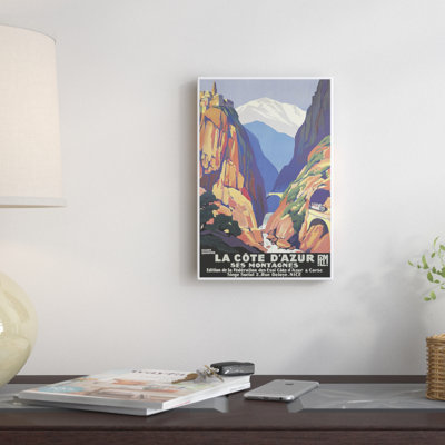 « La Cote d’Azur (le Français Riviera) » publicité Vintage sur toile