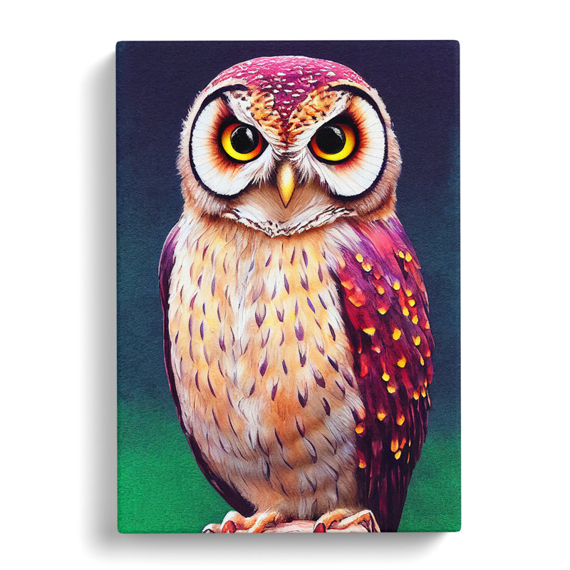 The Heavenly Owl - Wrapped Canvas, 60cm H x 40cm W x 3cm D