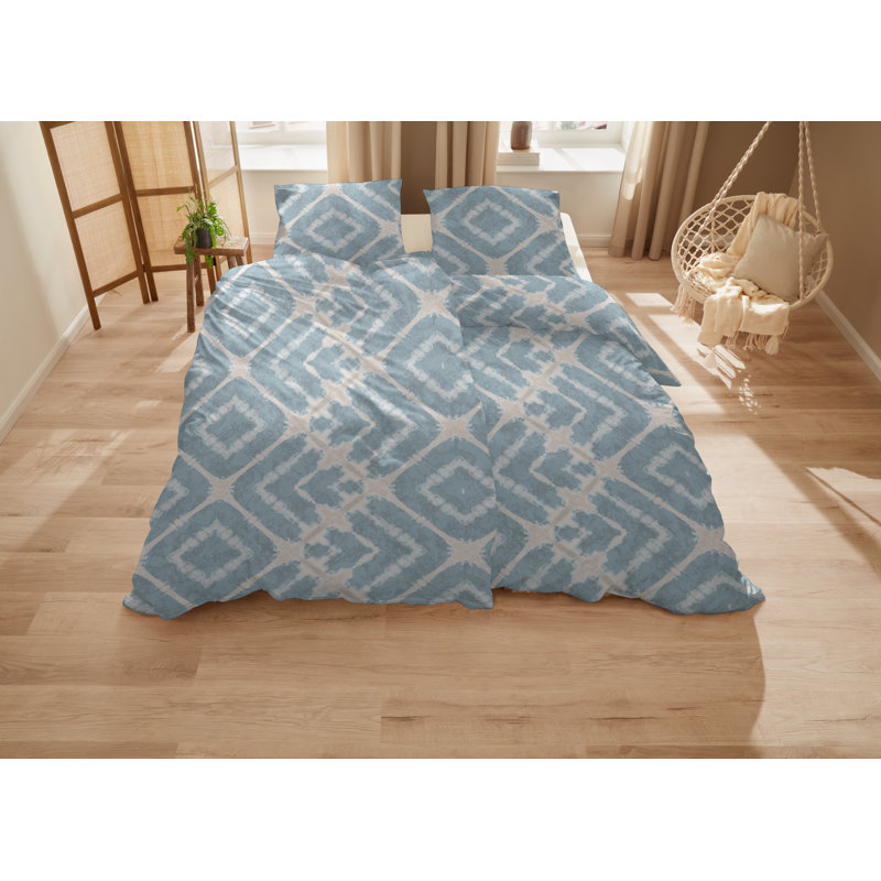 Redmund Cotton Ikat Duvet Cover Set with Pillow Shams