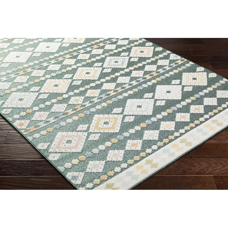 Tapis tissé à la machine Lakeside, Rectangle 6 pi 7 po x 9 pi