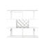 Support à vin de bar mural avec support, tablettes, 3 niveaux, blanc 47 po