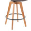 Tabouret de bar moderne Mid-Century avec pivotement à 360 degrés et similicuir confortable