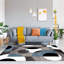 Tapis géométrique gris / noir / blanc-1715533849