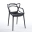 Chaise en plastique 4 pièces noir-895328210