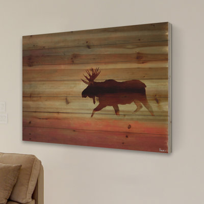 Tahira Moosehead by Parvez Taj - Print on Wood