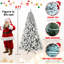 Arbre de Noël enneigé 9 pi avec 650 lumières UL blanc chaud, embouts en PVC de 1930 et fil mémoire dépliable-256815653