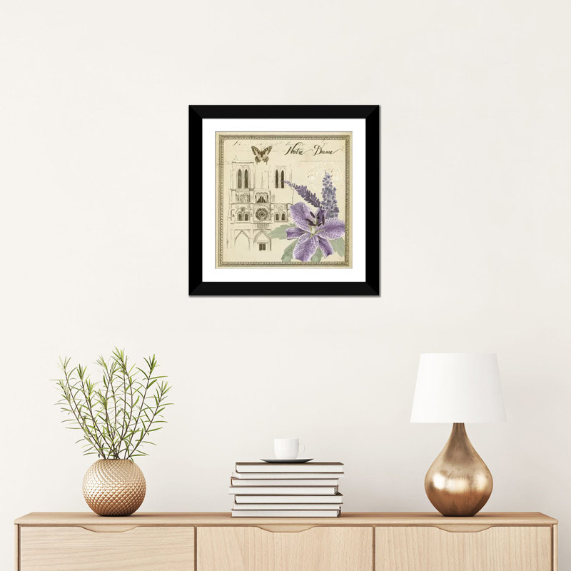 « paris ephemera v », impression sur toile, Papier beaux-arts encadré noir, H 16 po x l 16 po x P 1 po, Blanc
