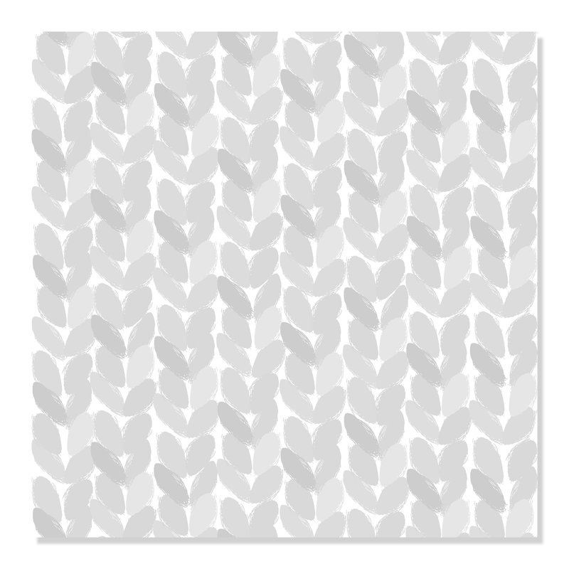 Panneau de papier peint adhésif Hecuba, L 4 po x l 24 po, Gris