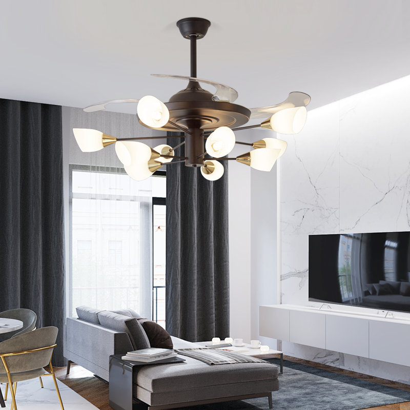 Ventilateur de plafond avec ensemble d'éclairage Karolos, 42.51