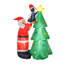 Arbre de Noël gonflable, père Noël et pingouin