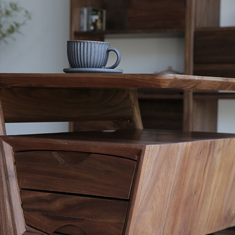 Japanese style creative solid wood desk