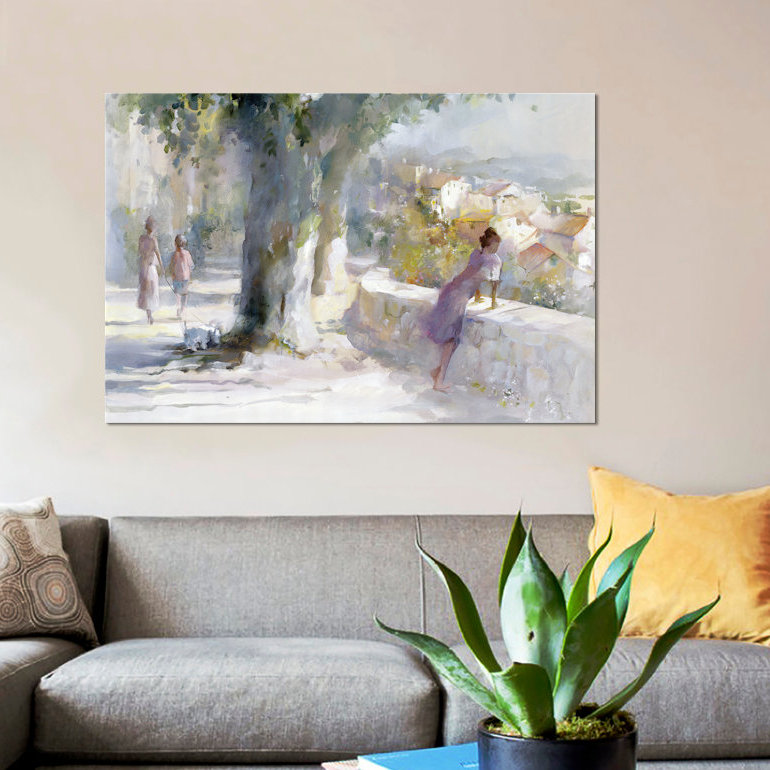 «Whispering WInd», reproduction sur toile, H 12 po x l 18 po x P 1,5 po, Pas de tapis, Toile tendue