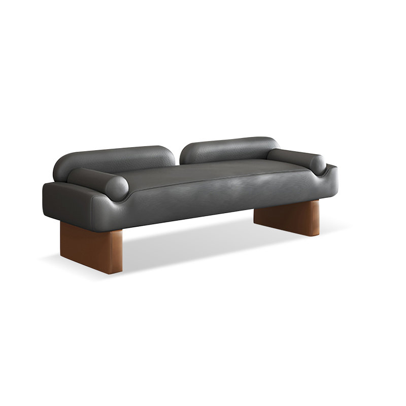 Banc avec revêtement, Gris
