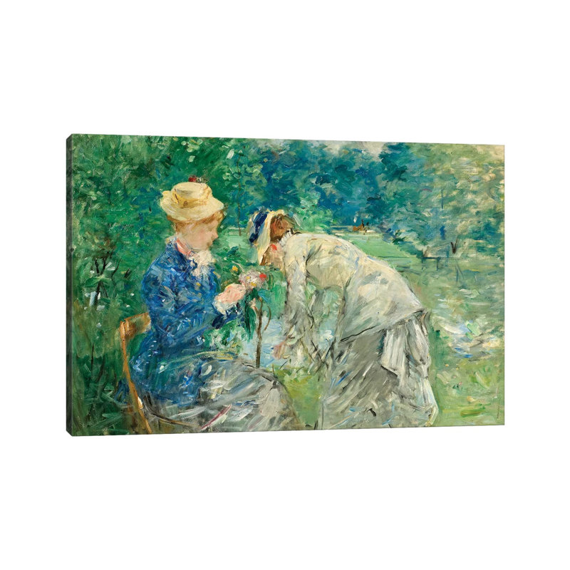 In The Bois De Boulogne, C.1875-79 by Berthe Morisot - Wrapped Canvas Painting