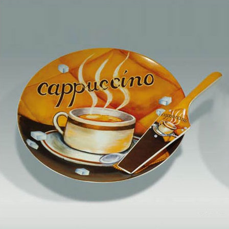 Ceramic 12" CERAMIC CAKE PLATE WITH SEVER