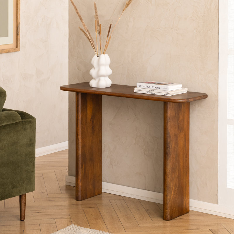 Folkes Solid Wood Console Table, Walnut
