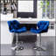 Ensemble de 2 tabourets de bar Breni Velvet Diamond-758687890