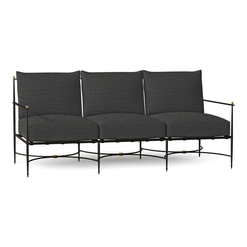 Canapé d'extérieur avec coussins 77 po Roma, Pas de soudure, Perigold Ishi anthracite