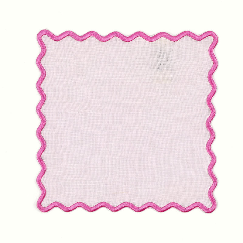 The Vivienne Square Cocktail Napkins, Pink