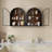 Wall-Mounted Arched Display Cabinet With Tempered Glass Doors