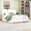 Grand lit Giavana avec tête de lit, rangement intégré et lit gigogne simple TG-96031182