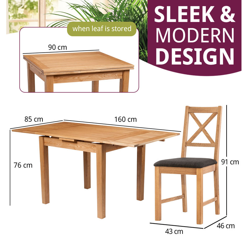 Hatcher 4 - Person Solid Oak Dining Set, Black