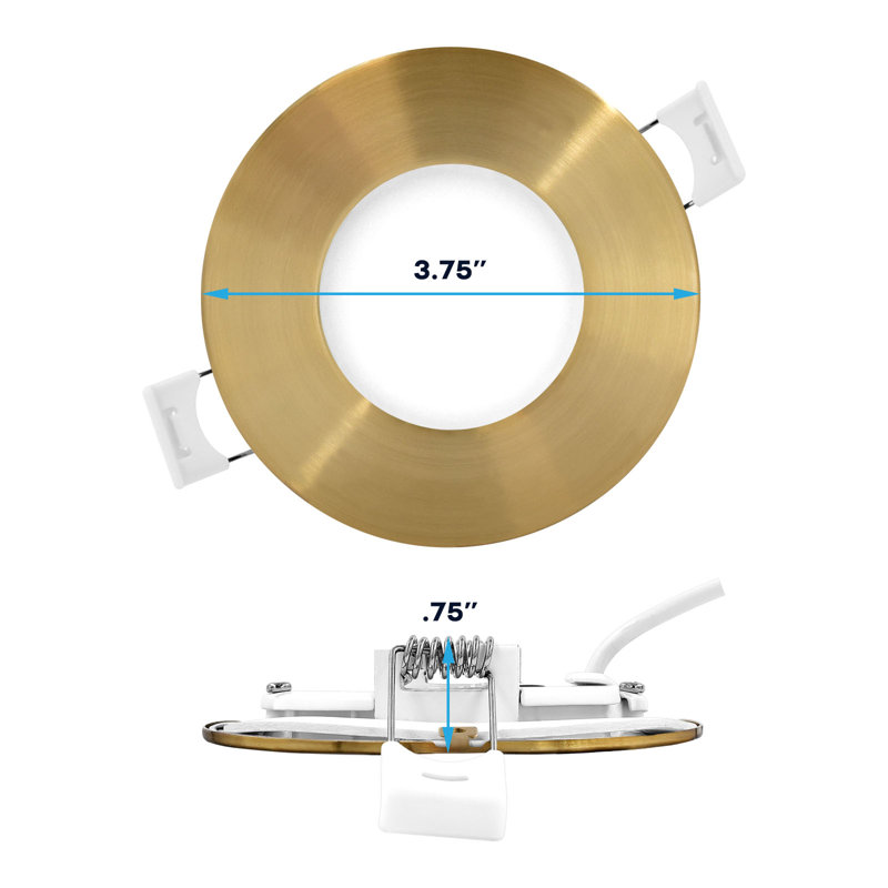 3-Inch Ultra Thin Brushed Nickel LED Recessed Light
