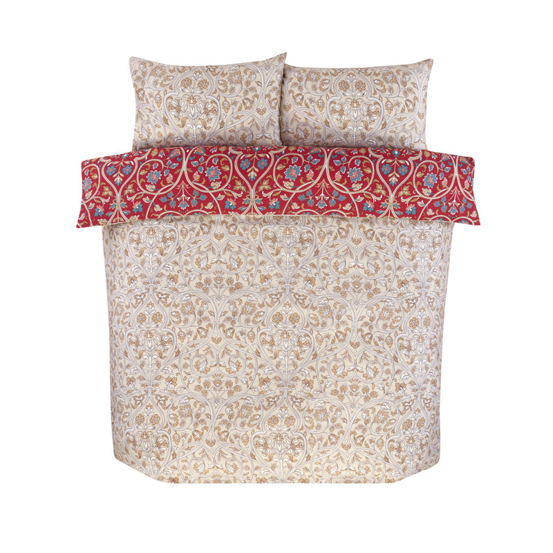 Harrow Duvet Cover Set King Bedding Set, Red, Double Duvet Cover + 2 Standard Pillowcases