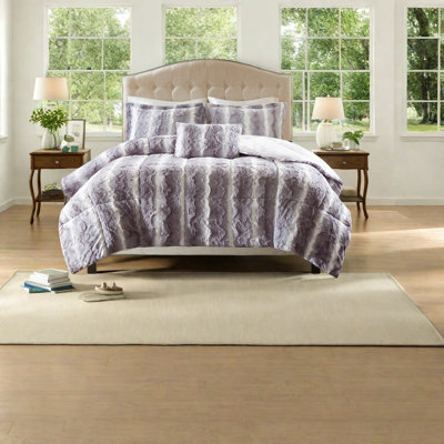 Luxury Faux Fur Bedding Sets, Polyester Material For Cozy Home Sleep