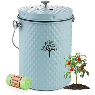Countertop Compost Bin Kitchen,odourless Indoor Compost Bin With Lid And Compost Bags,compost Bucket Composter Container For Food Waste