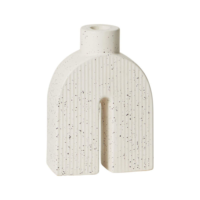 Bougeoir de table en céramique, H 6,5 po x l 4,5 po x P 2 po