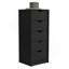 Commode H 42 po, 5 tiroirs, commode de rangement mince, noir-923436979