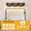 Luminaire de salle de bain pour salle de bain, luminaires de salle de bain modernes sur miroir avec abat-jour en verre transparent et base en métal, éclairage de salle de bain noir mat-121058799-121058801