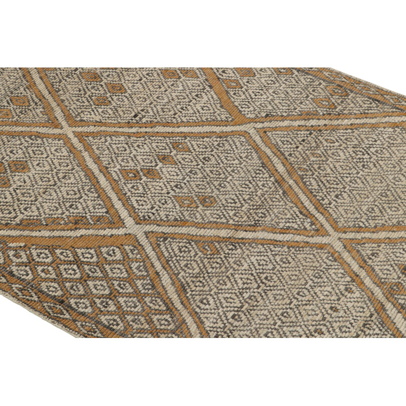 Moroccan Hand Knotted Area Rug, Rectangle 6' x 9'