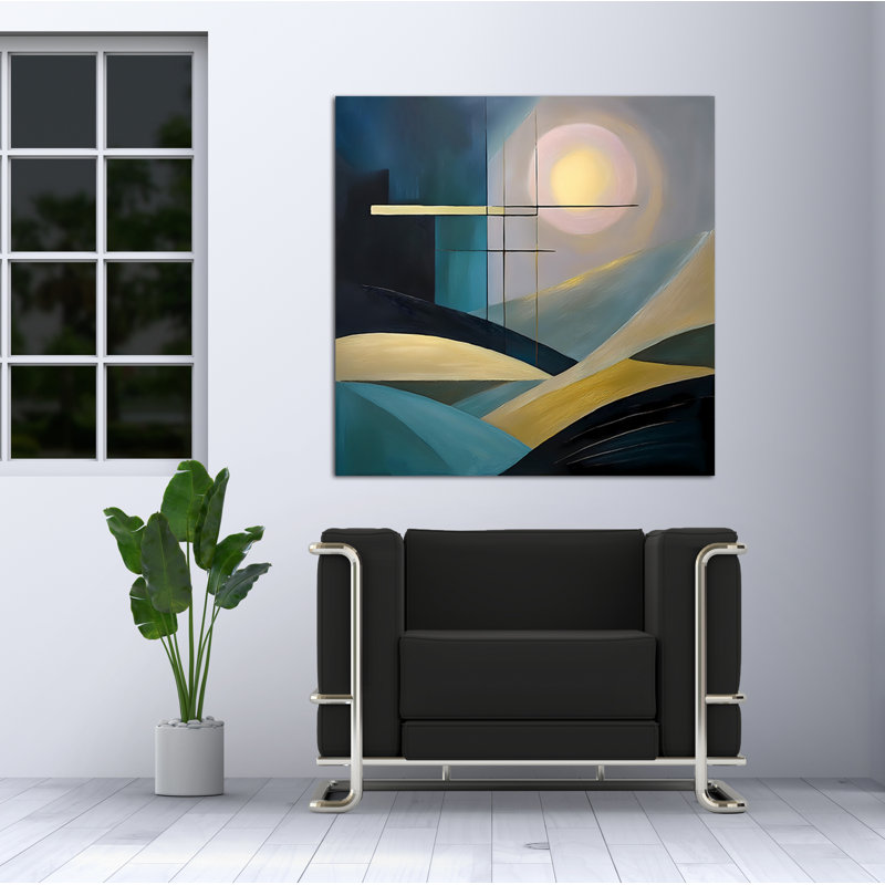 Geometric Sunset, 24" H x 24" W