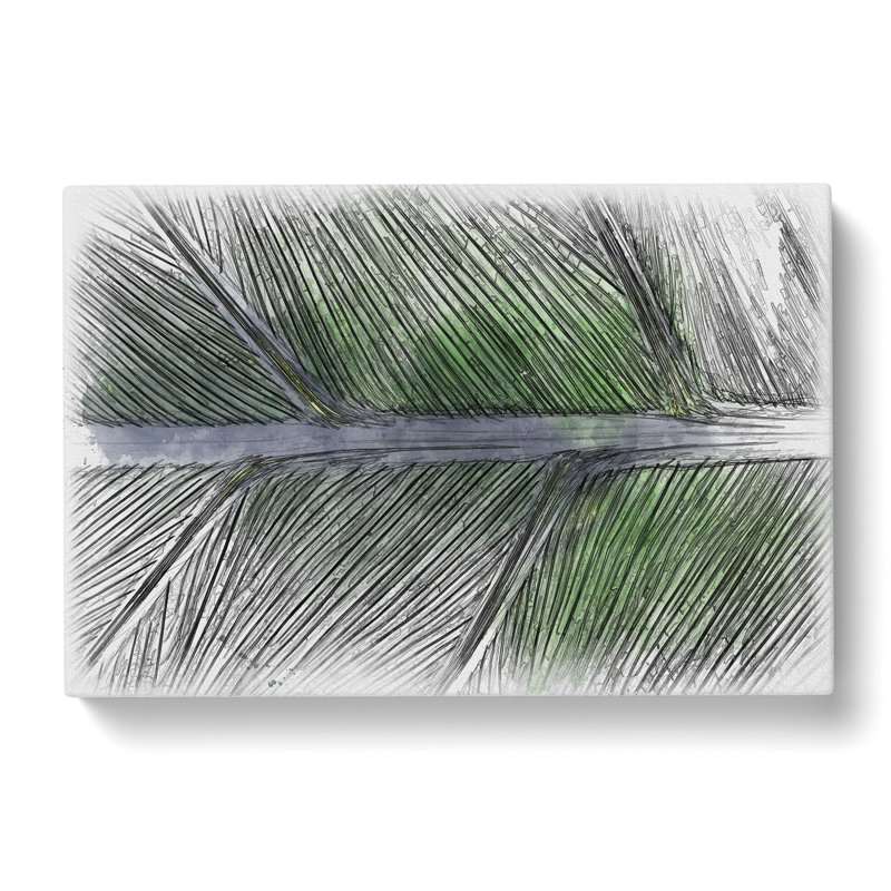 Leaf Detail Sketch - Wrapped Canvas Print, 60cm H x 91cm W x 3cm D