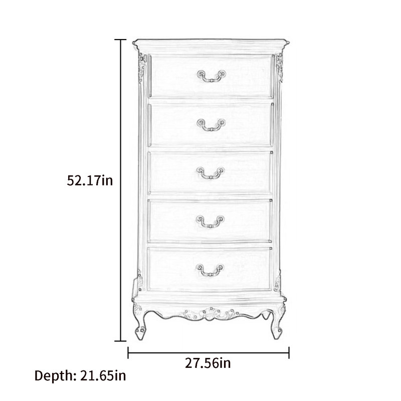 5-Drawer Accent Chest and Console Cabinet