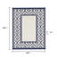 Tapis d'extérieur 8 x 10 avec sac de transport, bordure bleu-blanc