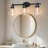 3-Light Bathroom Vanity Lights Matte Black