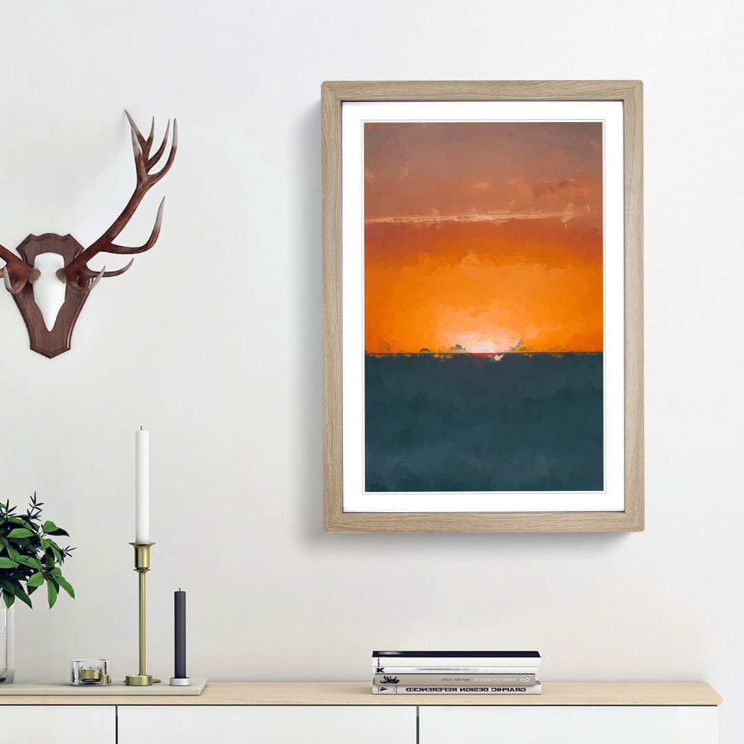 Sunrise Horizon in Abstract - Framed Print