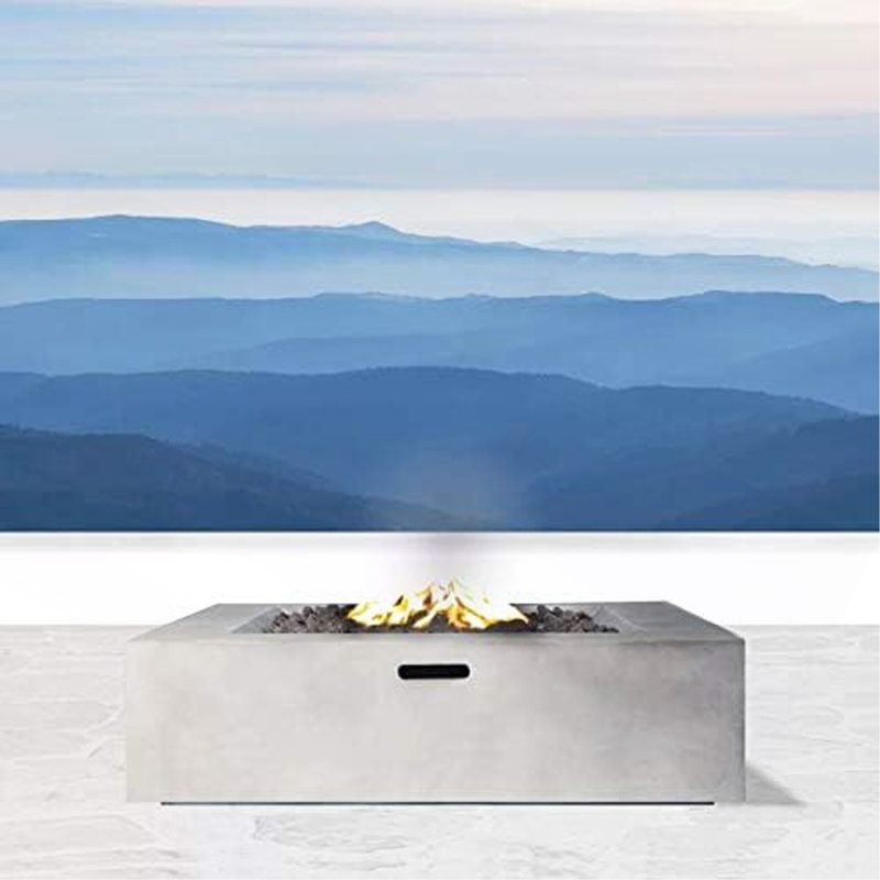 12" H Concrete Outdoor Fire Pit Table